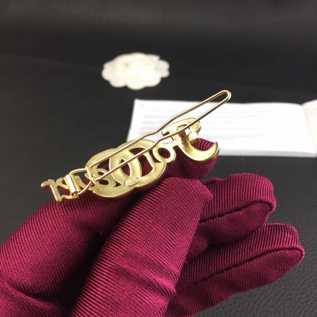 Chanel Gold Logo Brooch