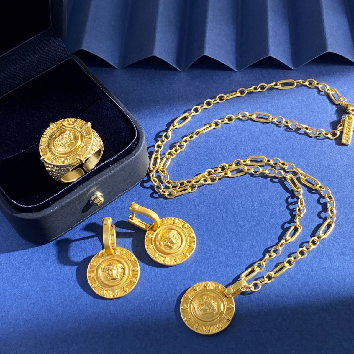 Versace Brass Medusa Ring