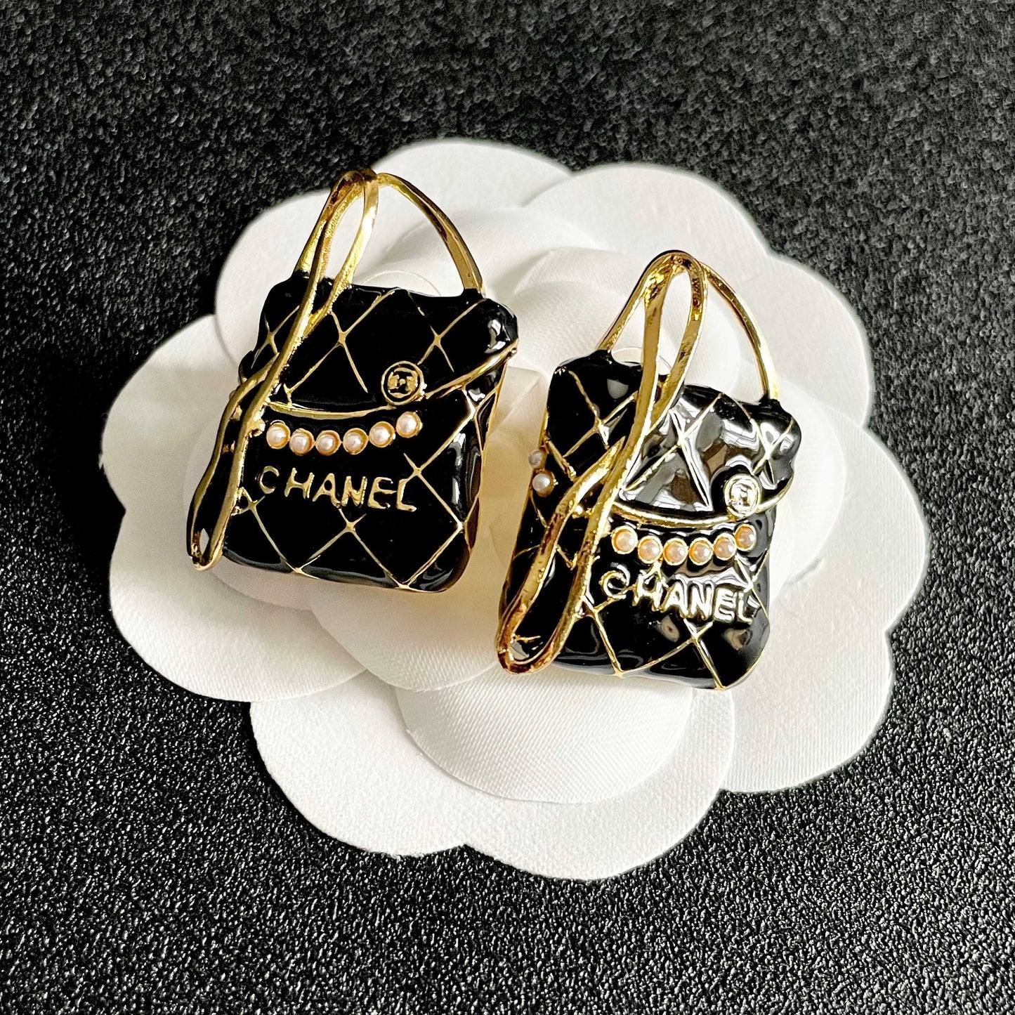Chanel Logo Earrings