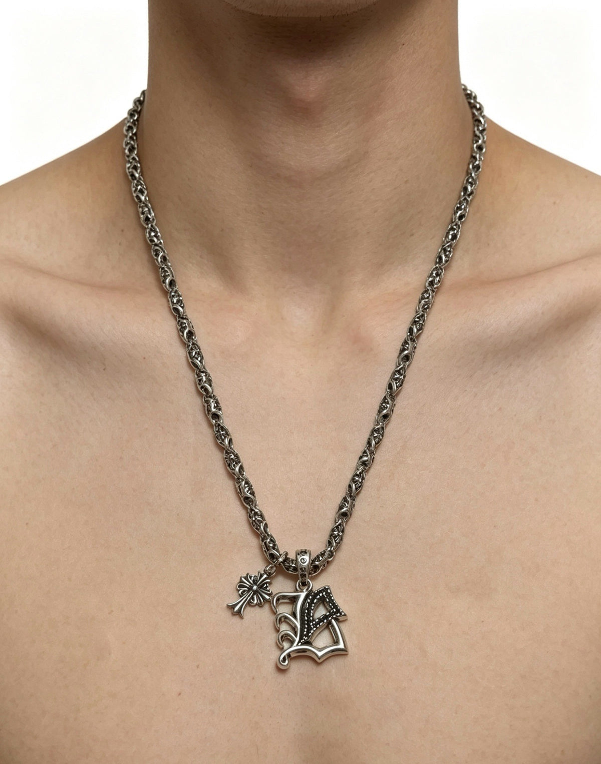 Chrome Hearts Sterling Silver Cross Necklace