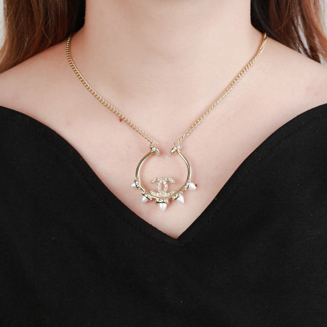 Chanel Brass Vintage-Finish Necklace