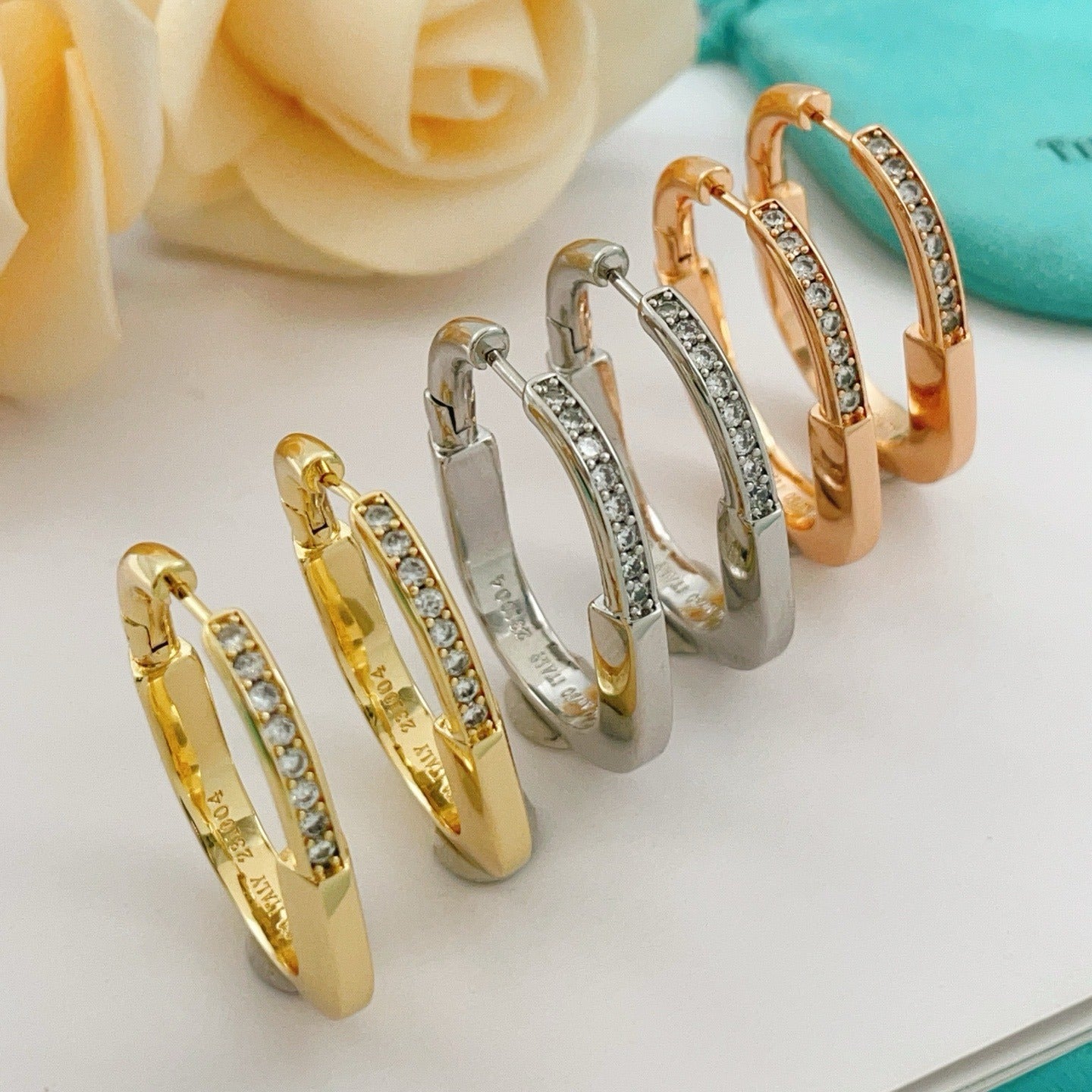 Tiffany & Co. Silver Brass Earrings