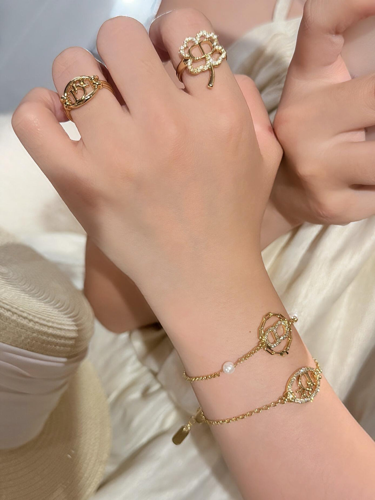 Dior Brass Round Bracelet