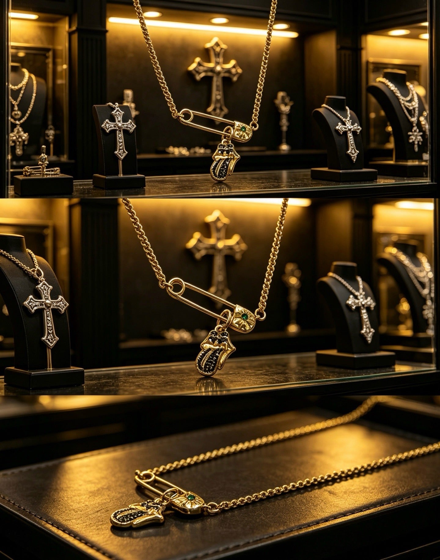 Chrome Hearts Sterling Silver Cross Necklace