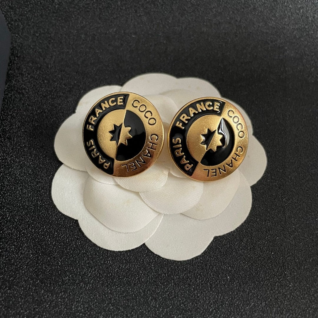 Chanel Logo Earrings