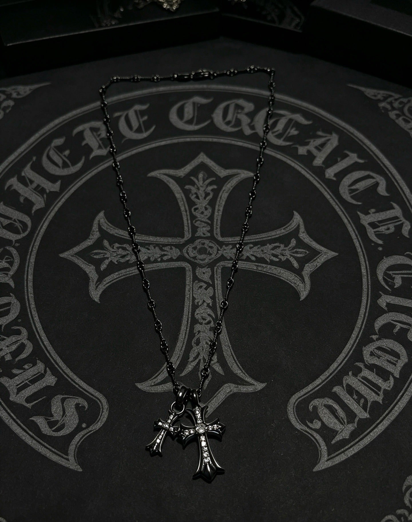 Chrome Hearts Sterling Silver Cross Necklace