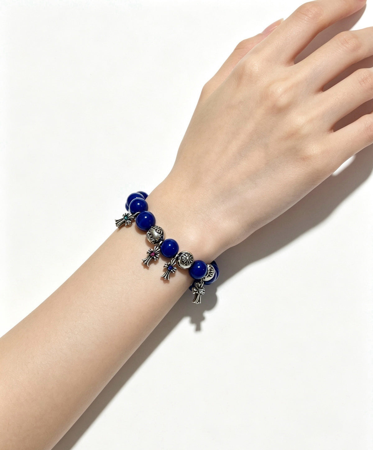 Chrome Hearts Sterling Silver Cross Bracelet