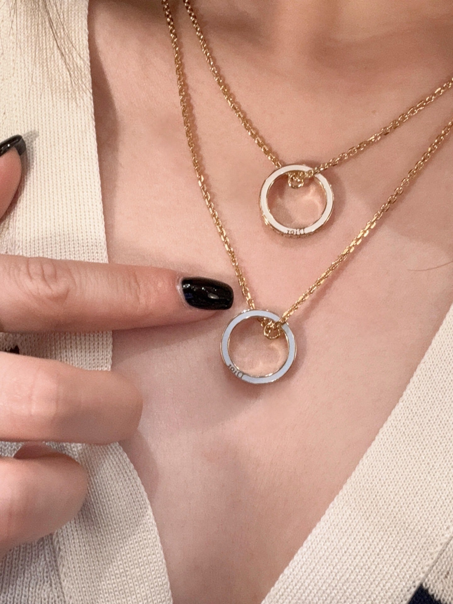Dior Brass Round Necklace