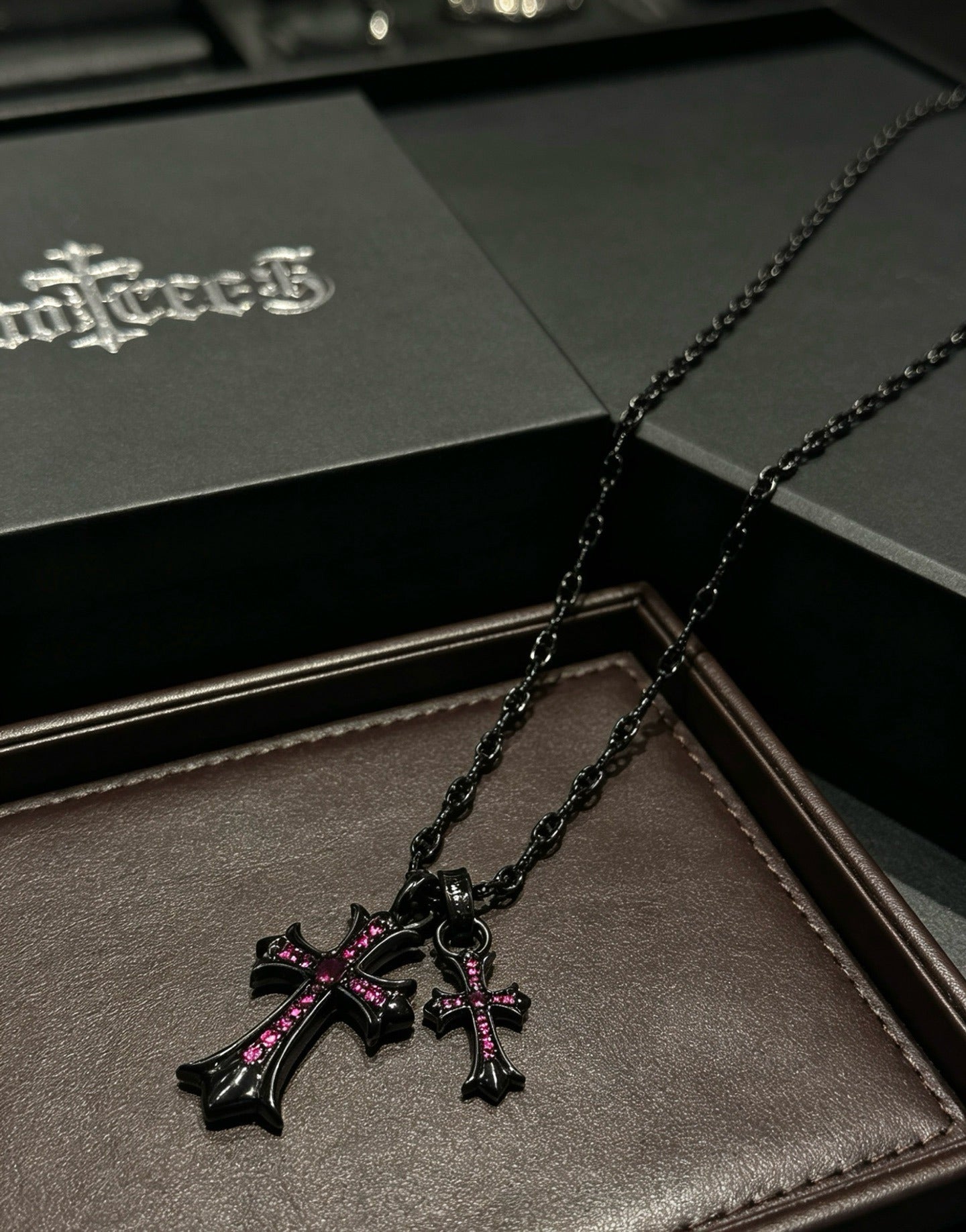 Chrome Hearts Sterling Silver Cross Necklace