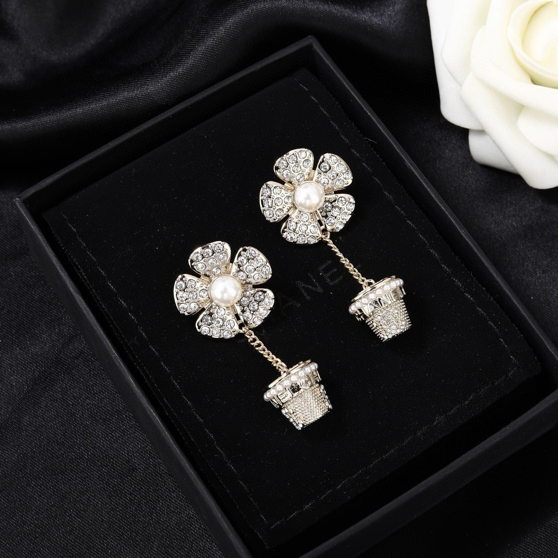 Chanel Logo Earrings