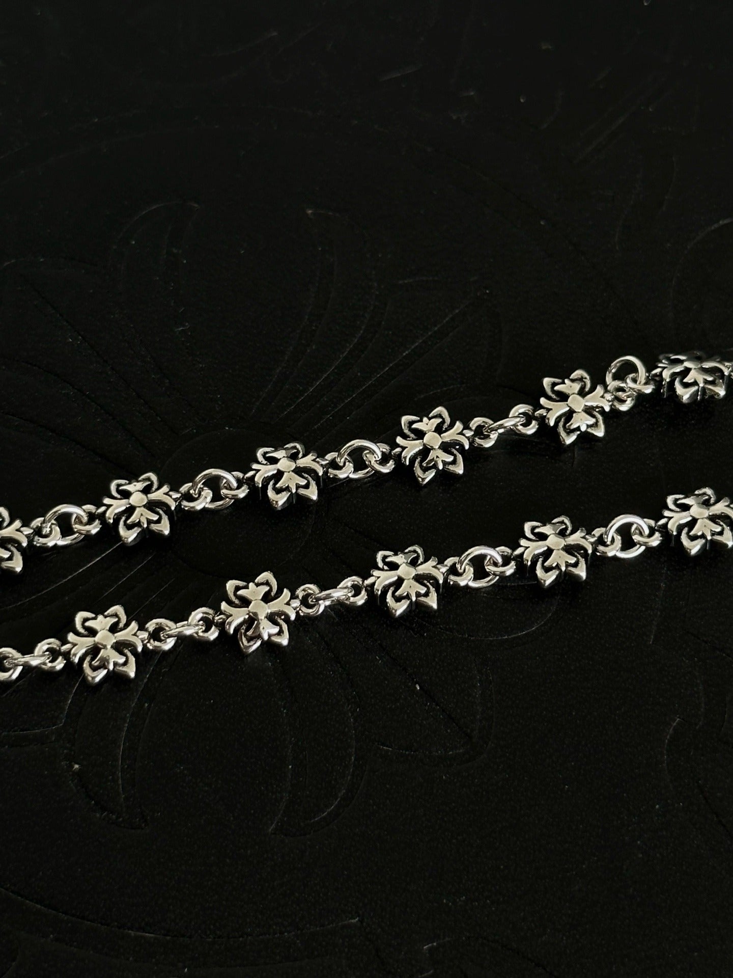 Chrome Hearts Sterling Silver Cross Necklace