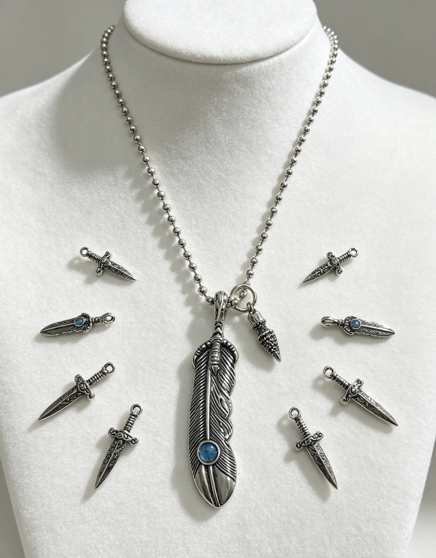 Chrome Hearts Sterling Silver Cross Necklace