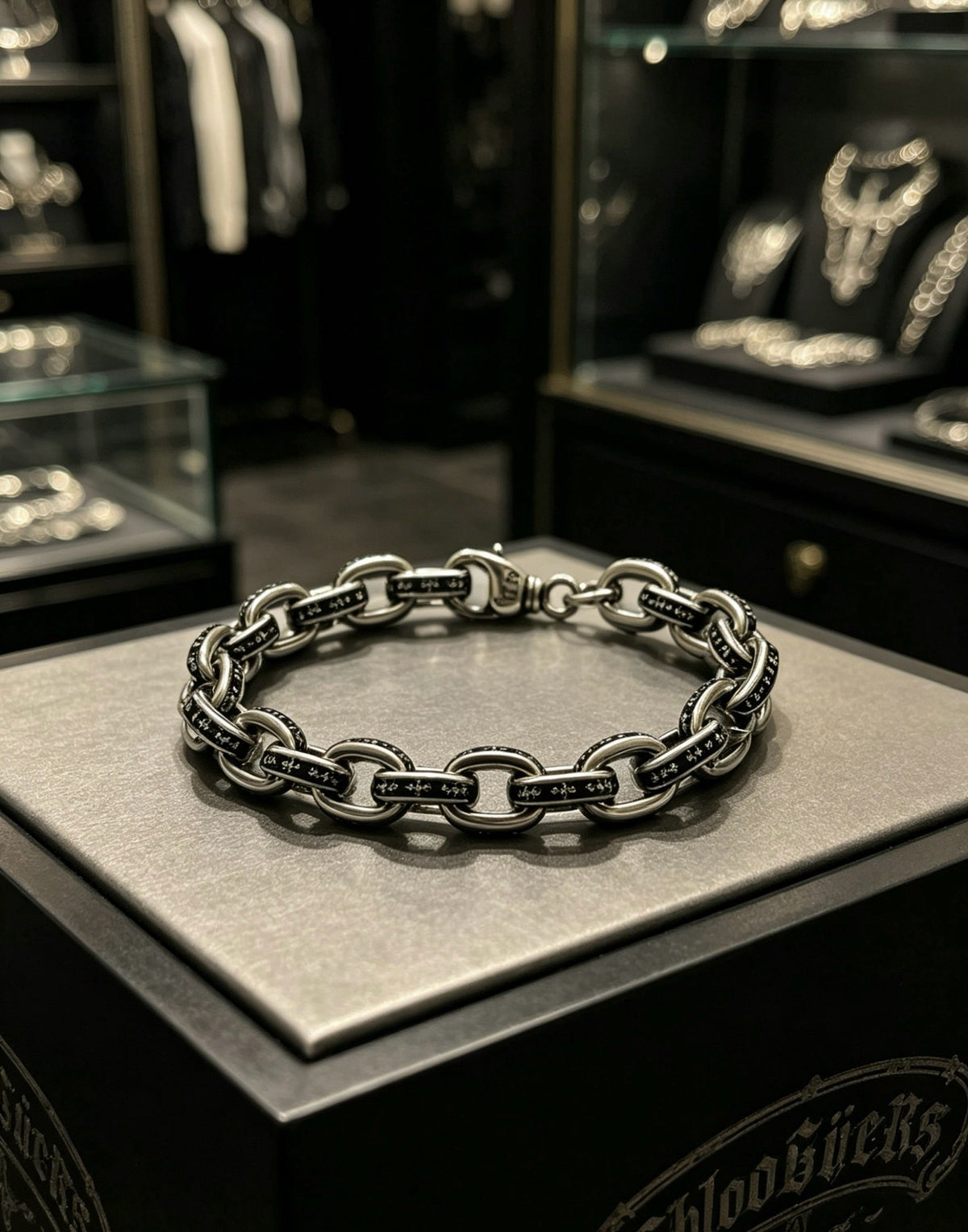 Chrome Hearts Sterling Silver Cross Bracelet