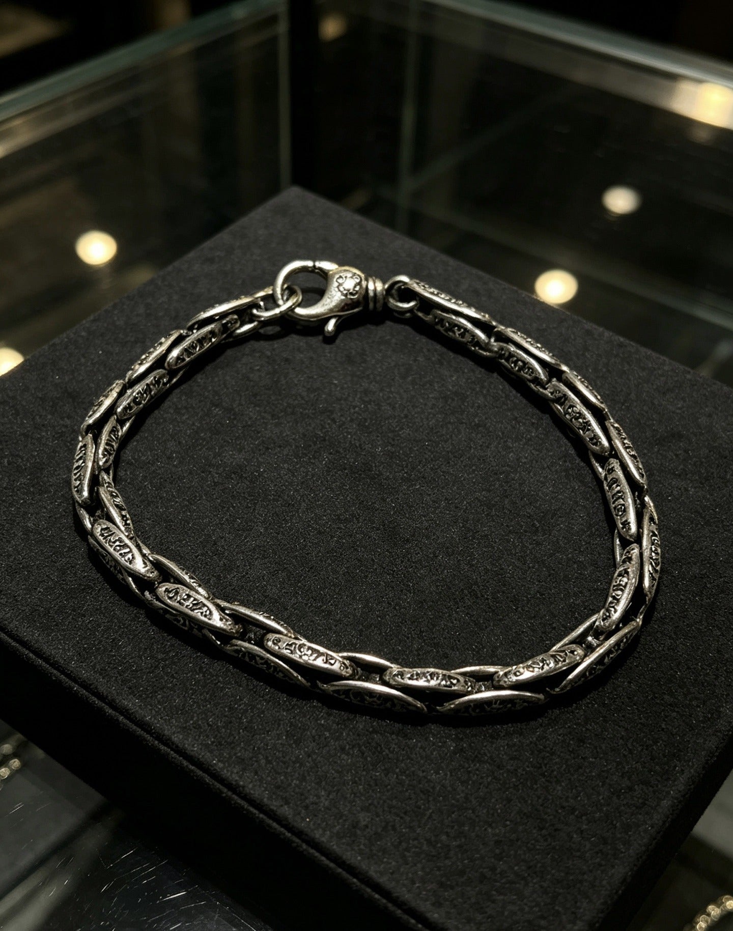 Chrome Hearts Sterling Silver Cross Bracelet