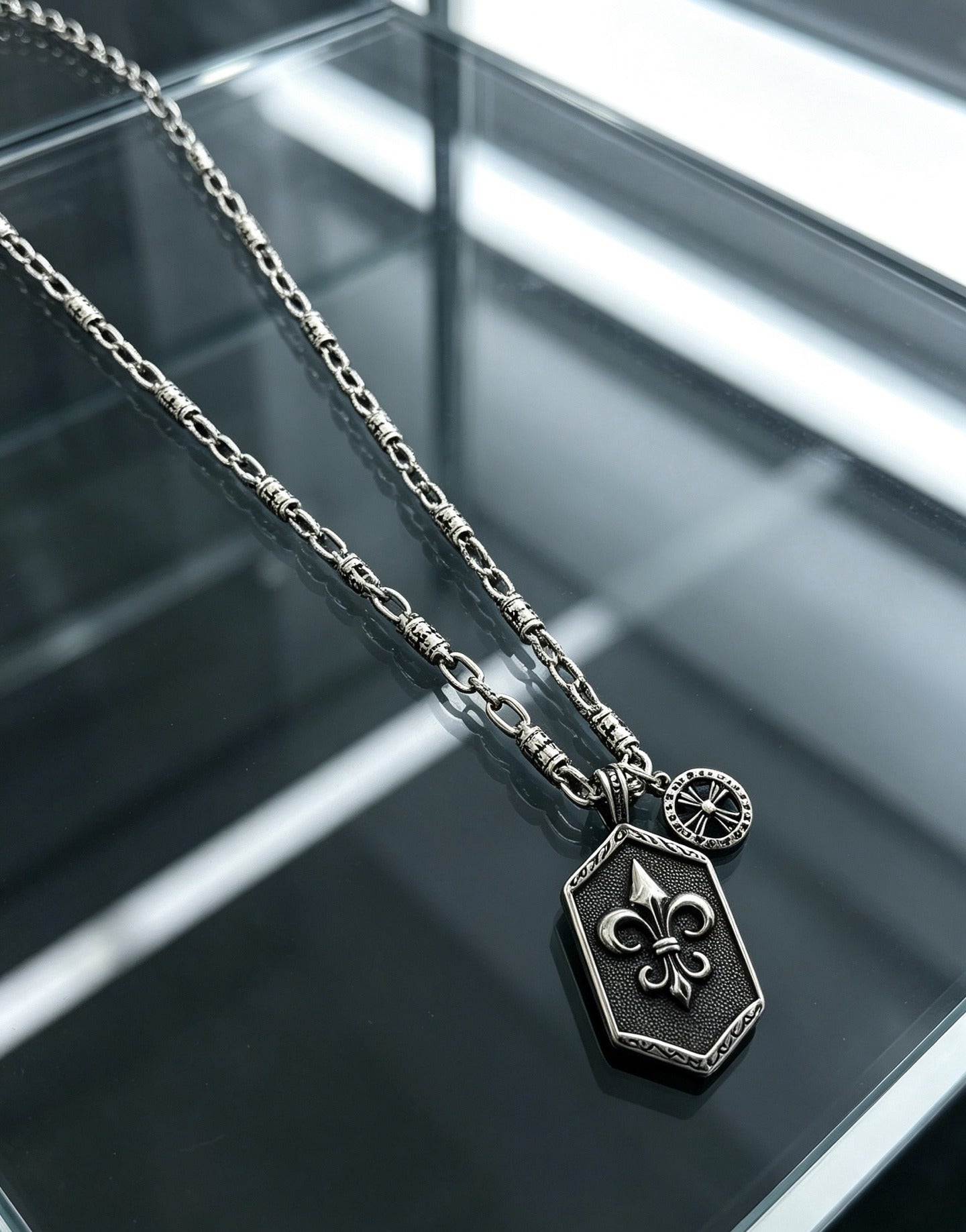 Chrome Hearts Sterling Silver Cross Necklace
