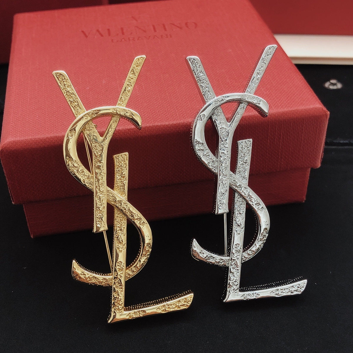 Saint Laurent Brass Brooch