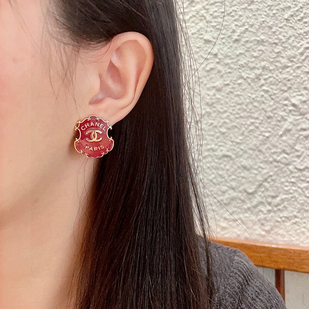 Chanel Logo Earrings