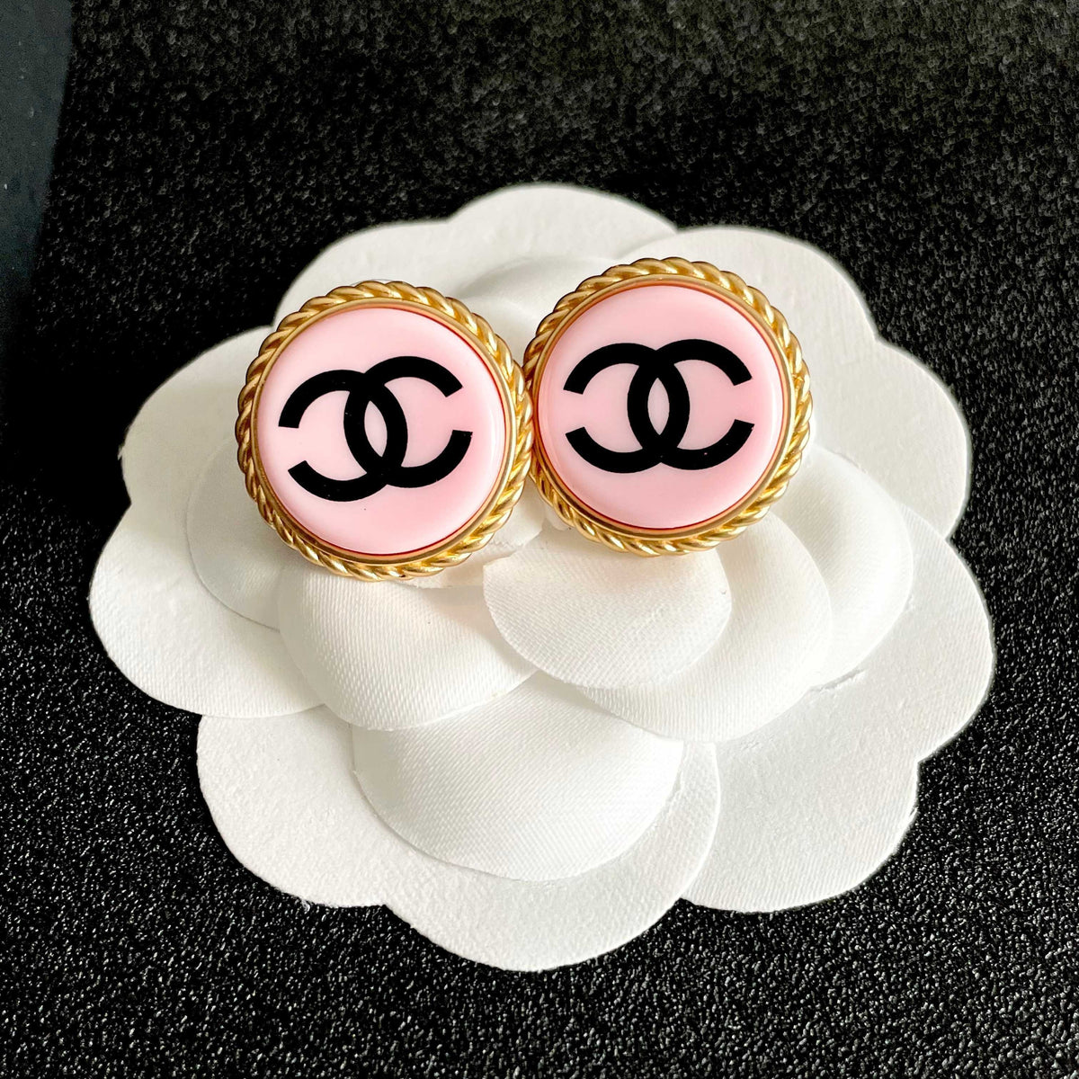Chanel Logo Earrings