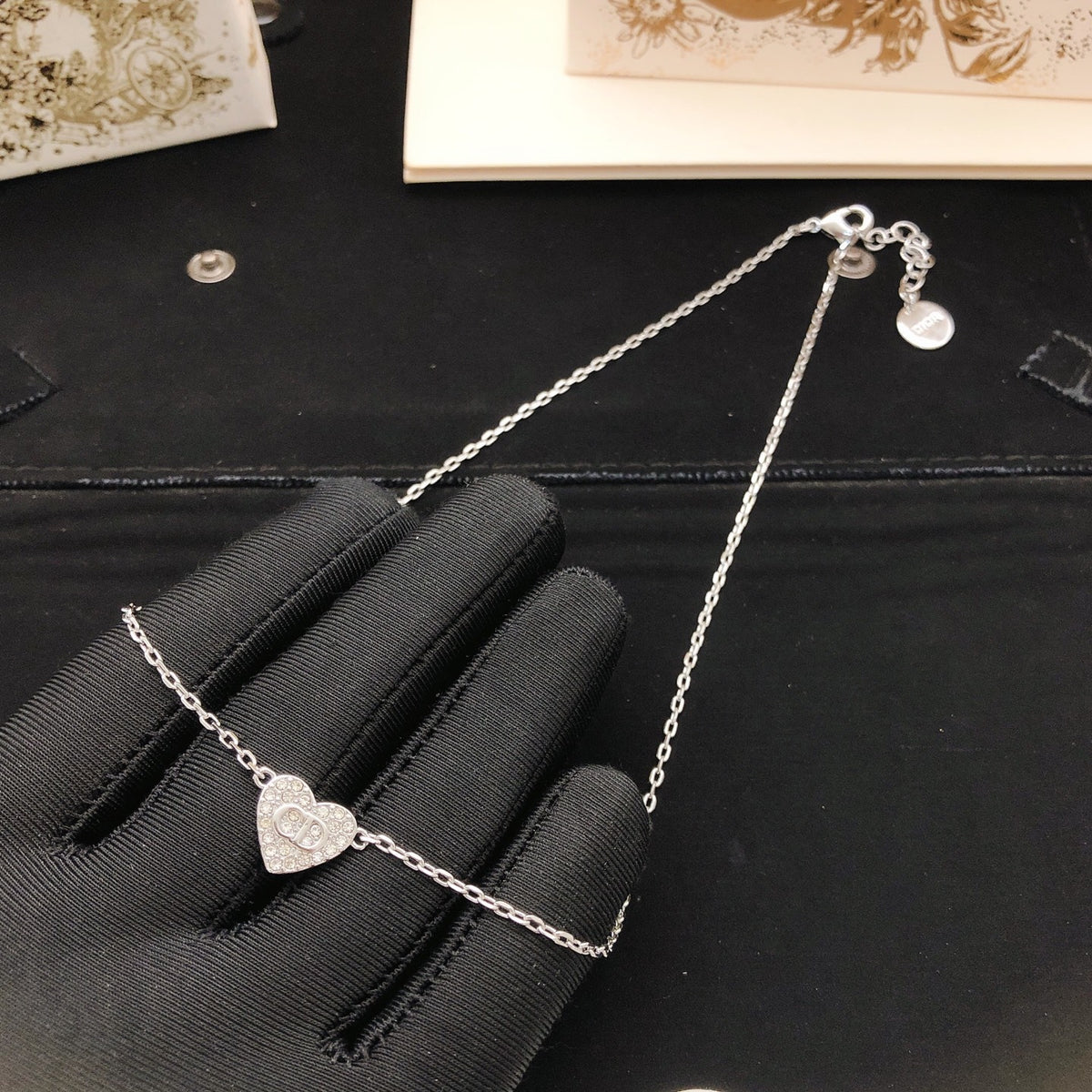 Dior Brass Heart Necklace