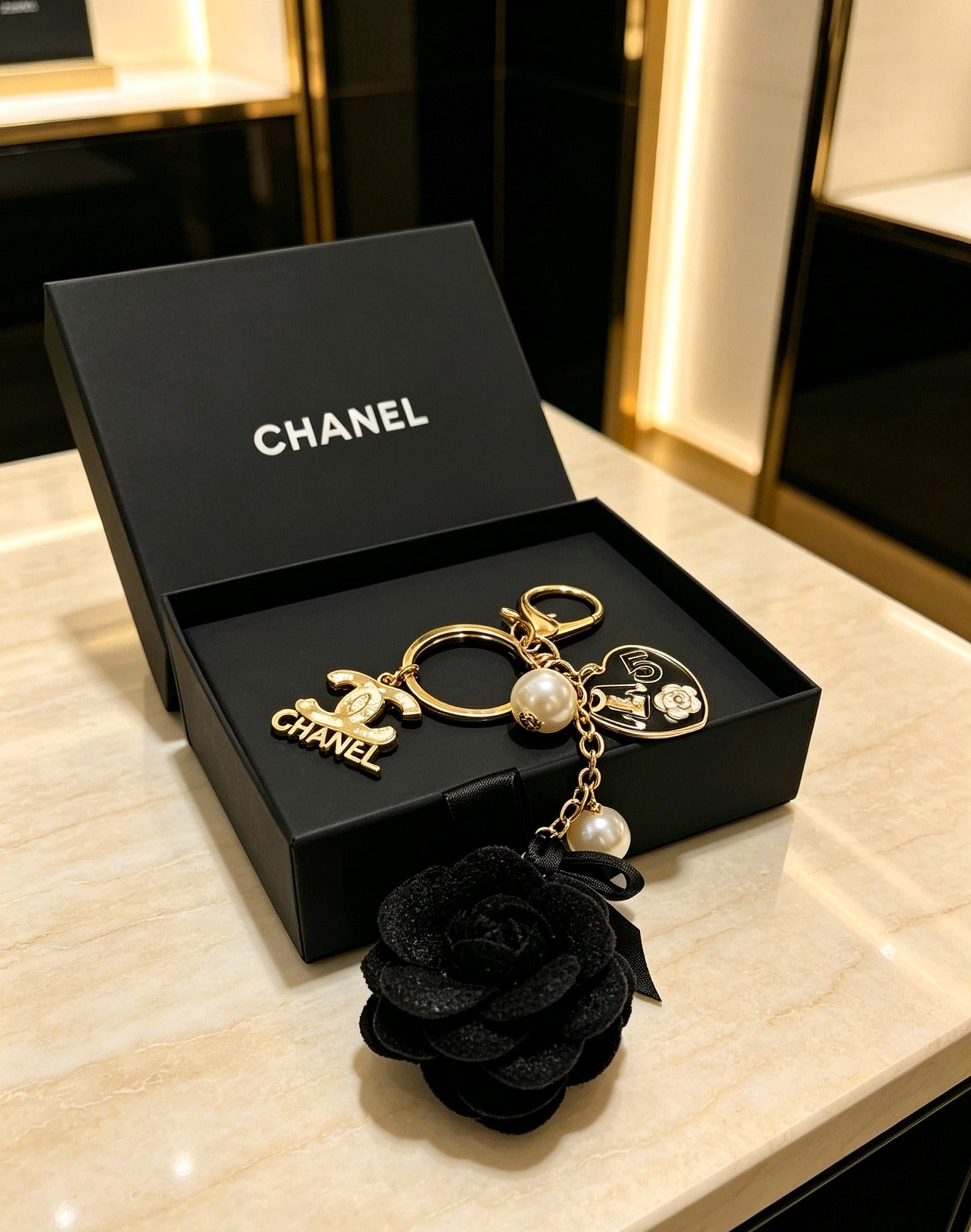 Chanel Vintage-Finish Keychain