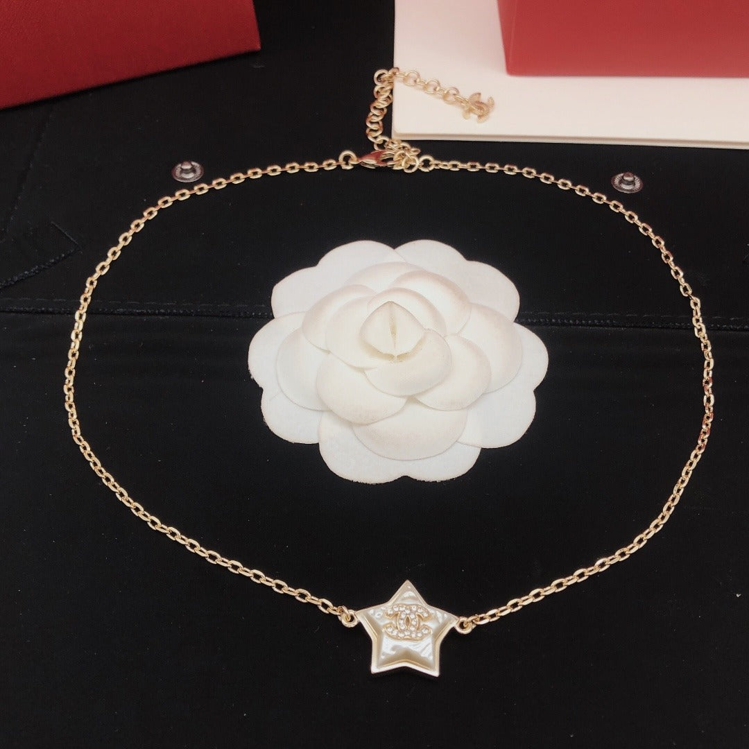 Chanel Brass Star Necklace