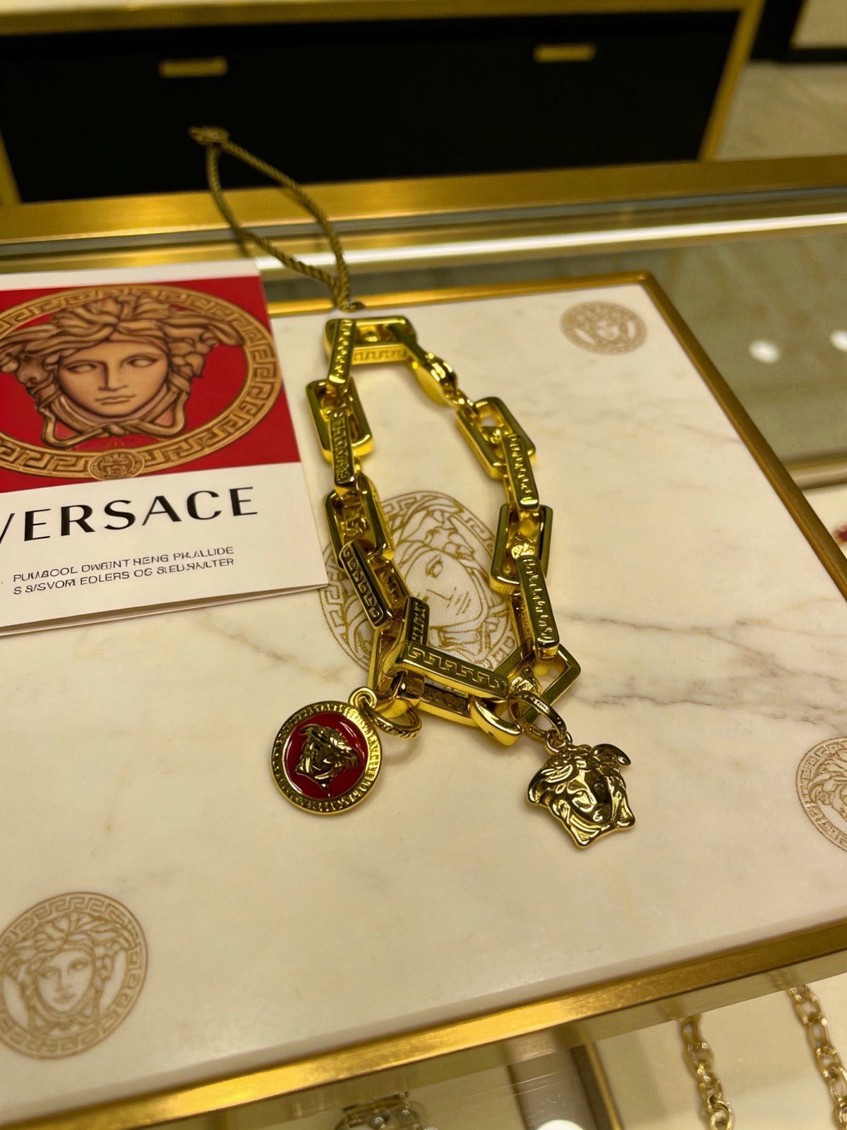 Versace Sterling Silver Chain Bracelet