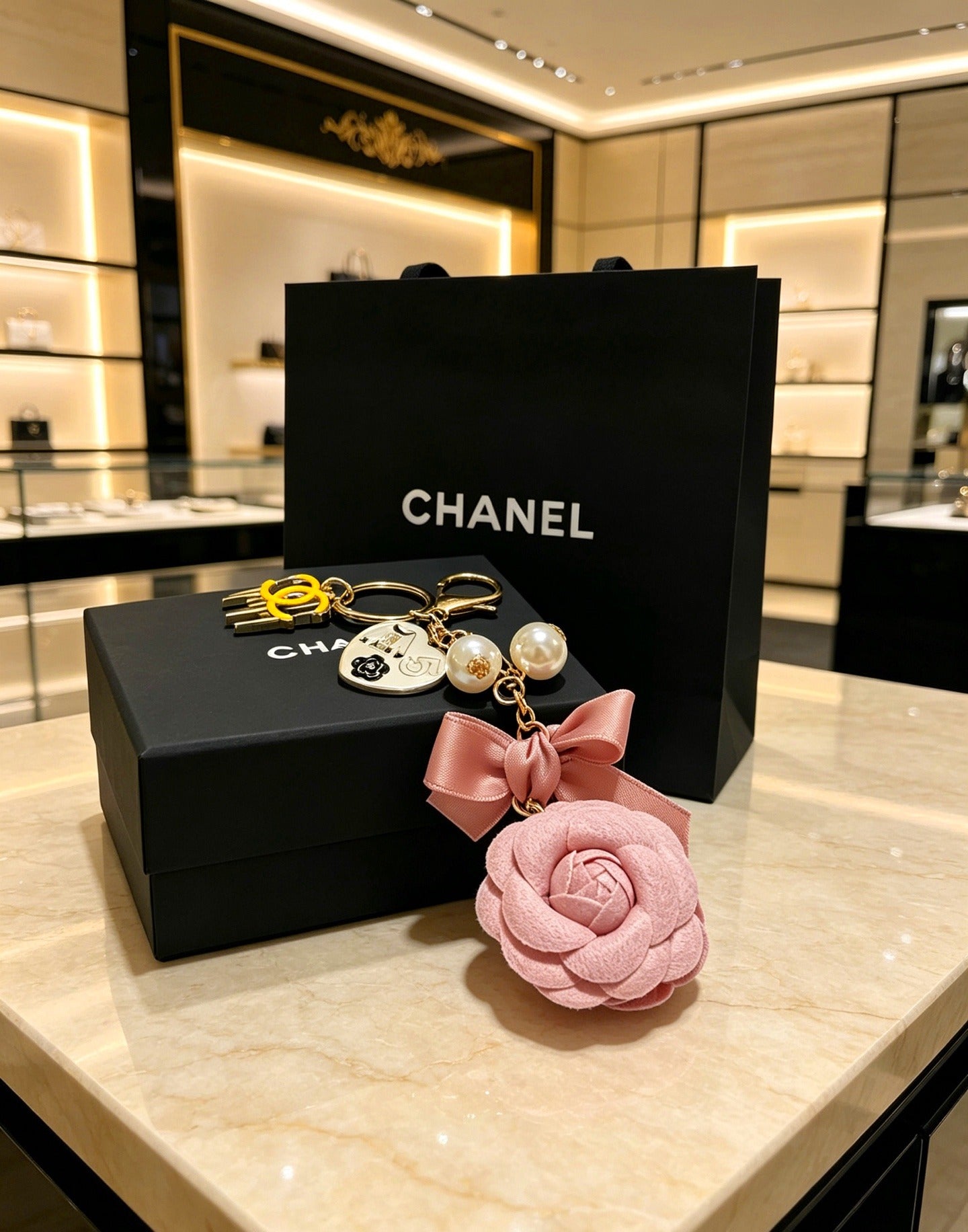 Chanel Vintage-Finish Keychain