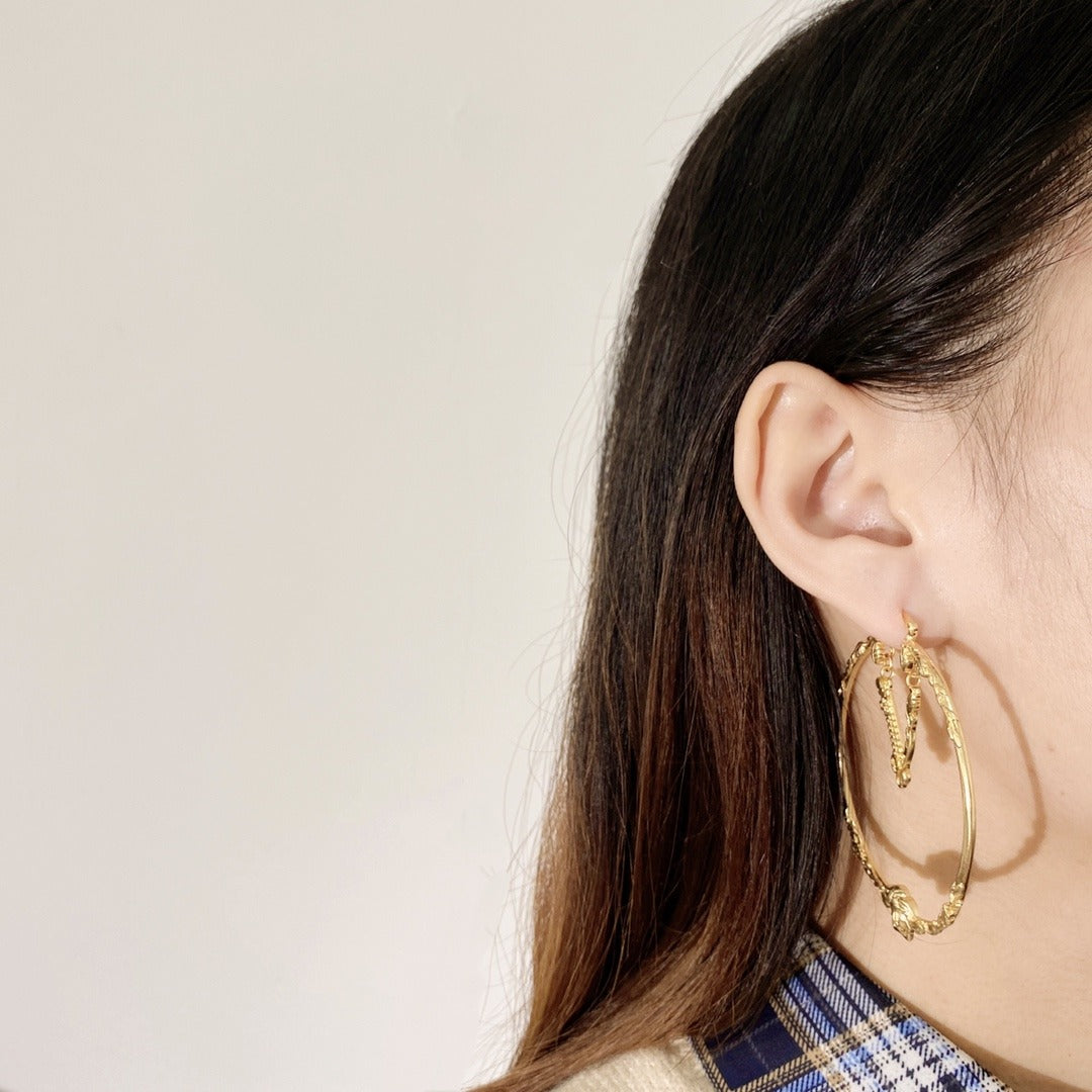 Versace Brass Medusa Earrings