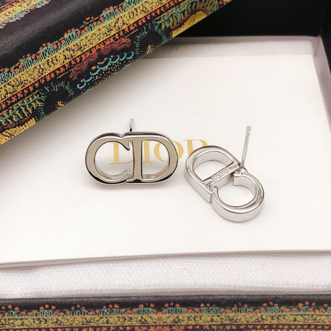 Dior Silver Brass Earrings