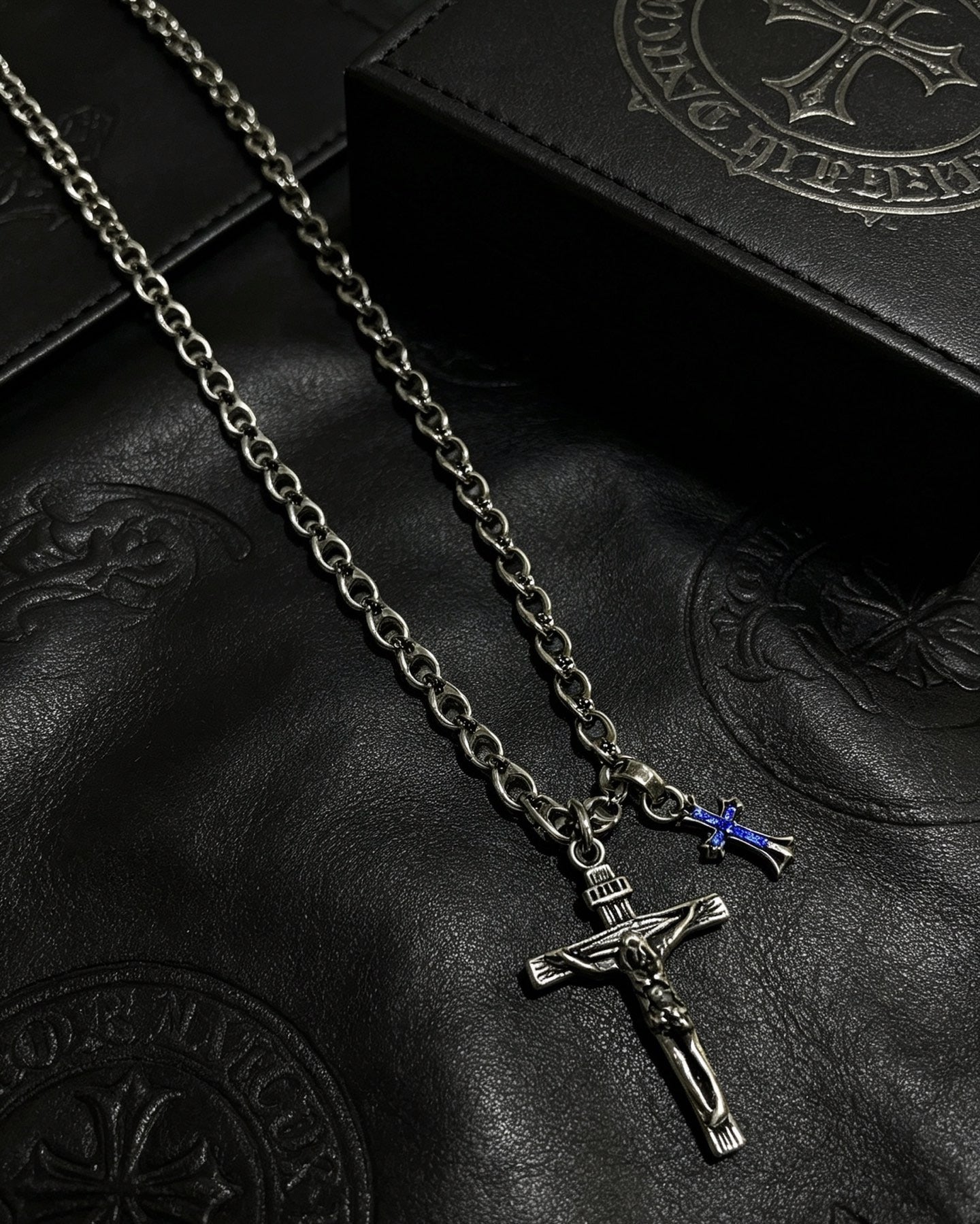 Chrome Hearts Sterling Silver Cross Necklace