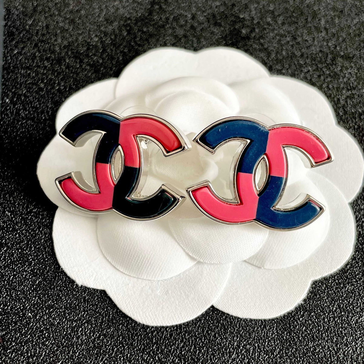 Chanel Colorblock Earrings