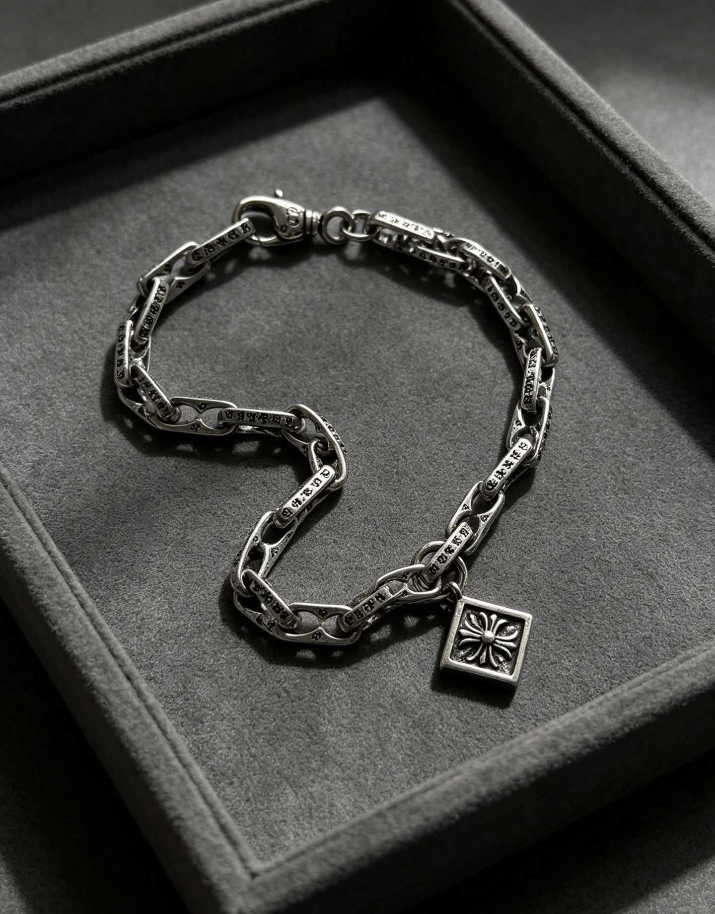 Chrome Hearts Sterling Silver Cross Bracelet