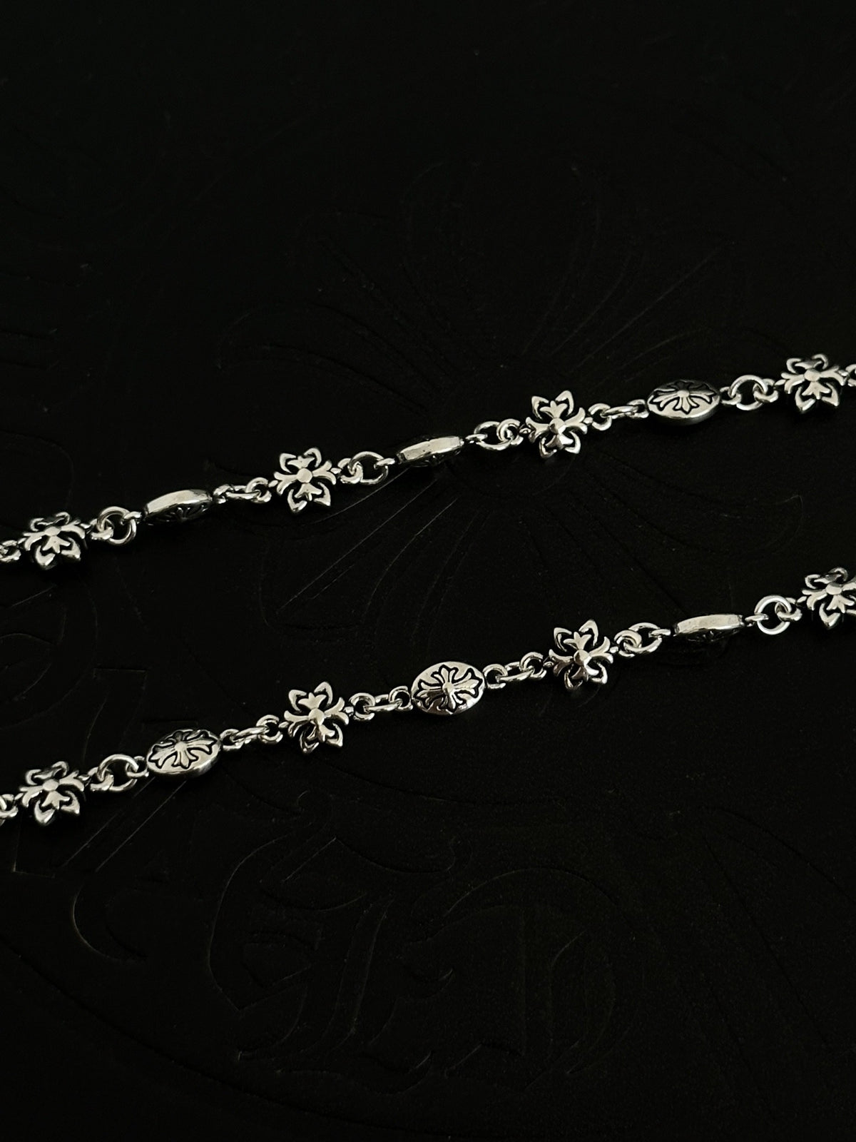 Chrome Hearts Sterling Silver Cross Necklace