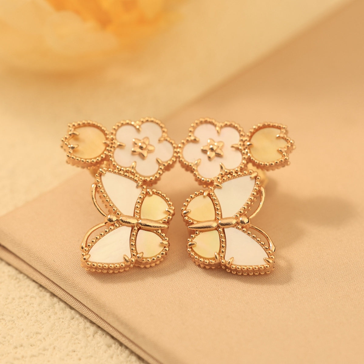 Van Cleef & Arpels Gold Butterfly Earrings