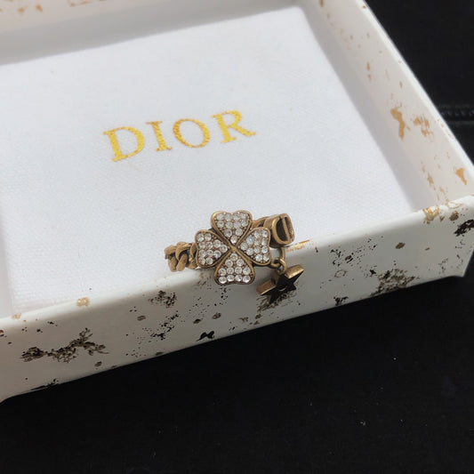 Dior Brass Clover Ring