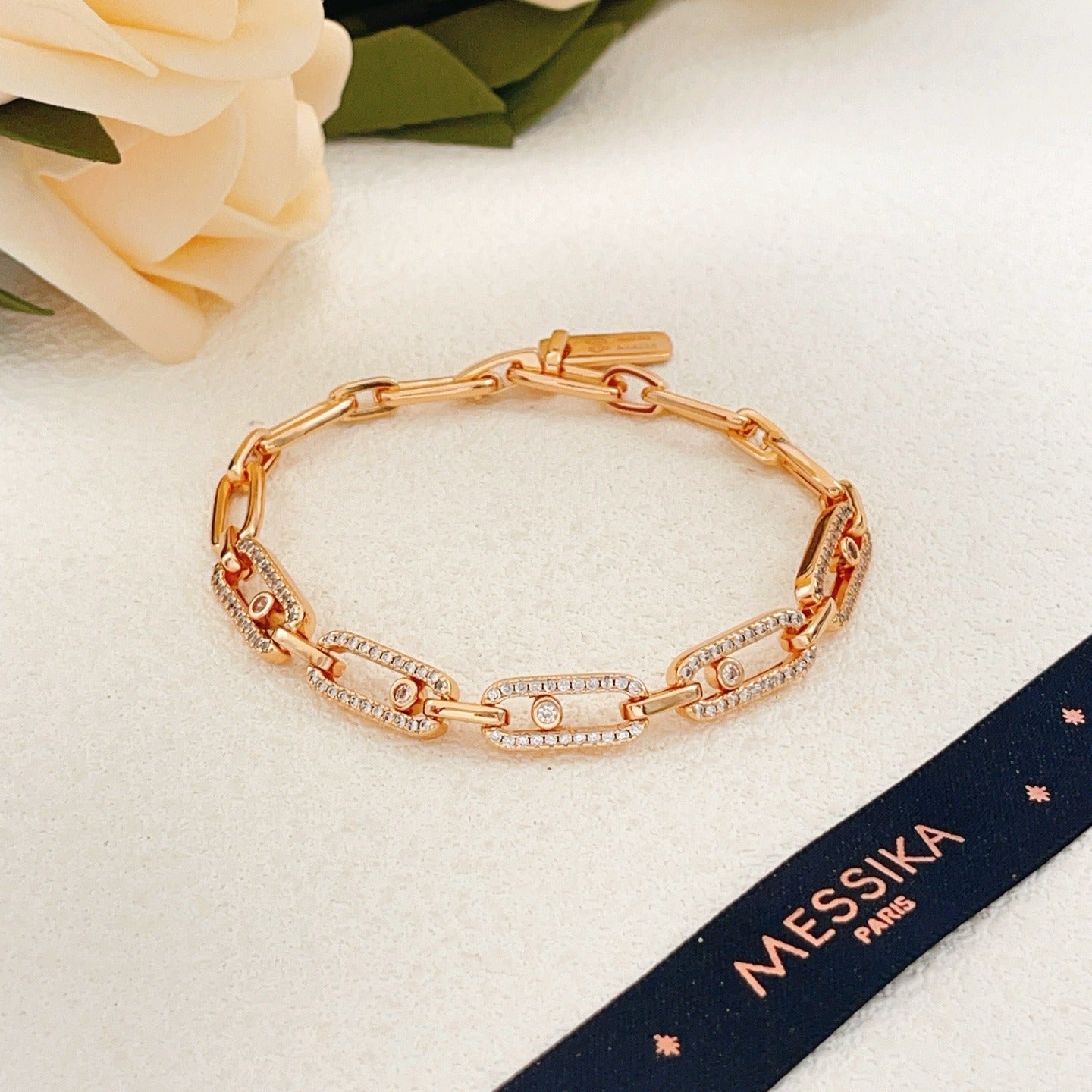 Messika Brass Pave Bracelet