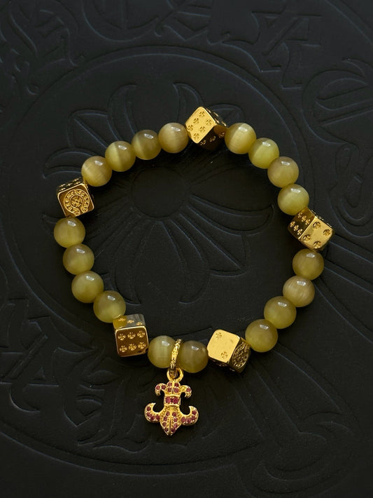 Chrome Hearts Sterling Silver Cross Bracelet