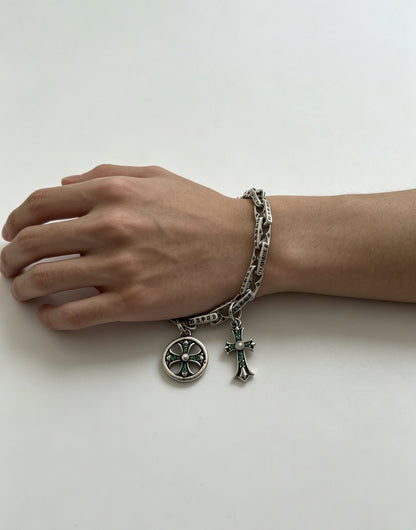 Chrome Hearts Sterling Silver Cross Bracelet