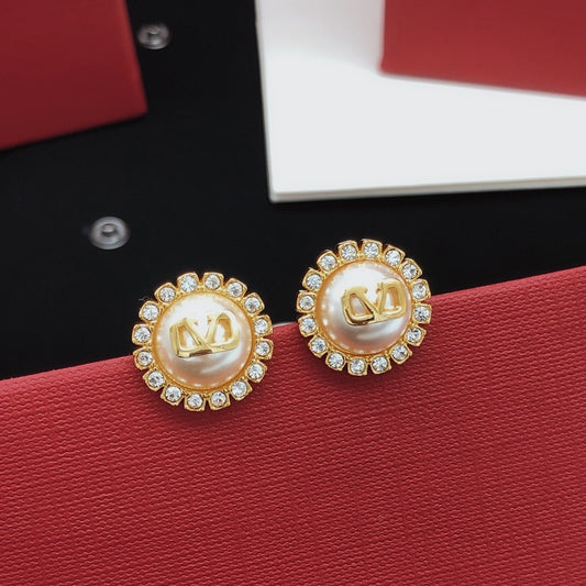 Valentino Brass Sunburst Earrings