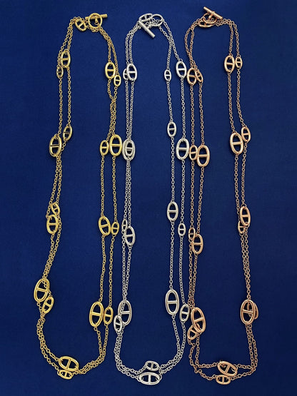 Hermes Brass Tassel Necklace