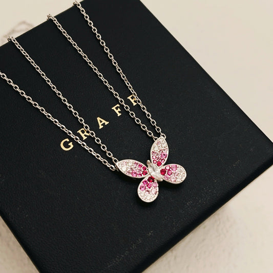 Unbranded Silver Brass Butterfly Necklace