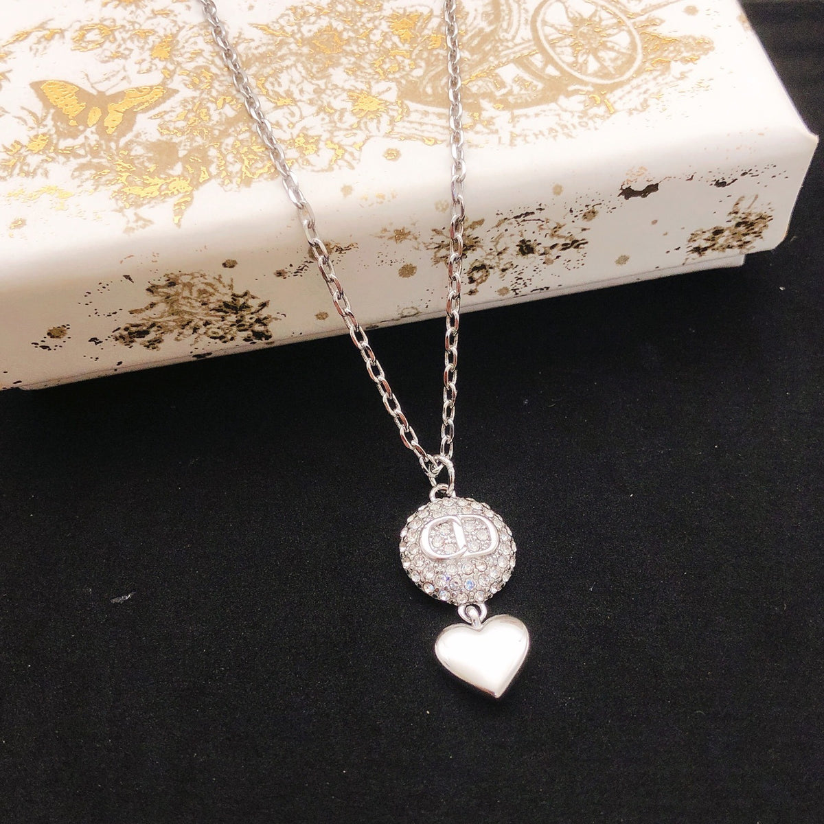 Dior Brass Heart Necklace