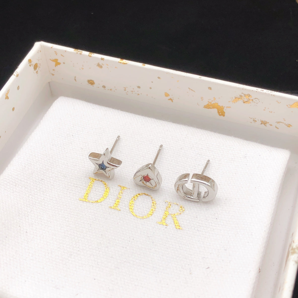 Dior Brass Heart Earrings