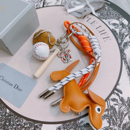 Dior Vintage-Finish Keychain