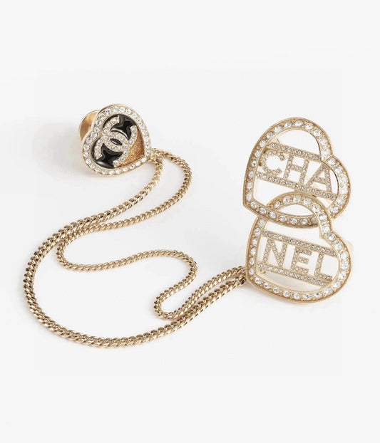 Chanel Brass Heart Brooch