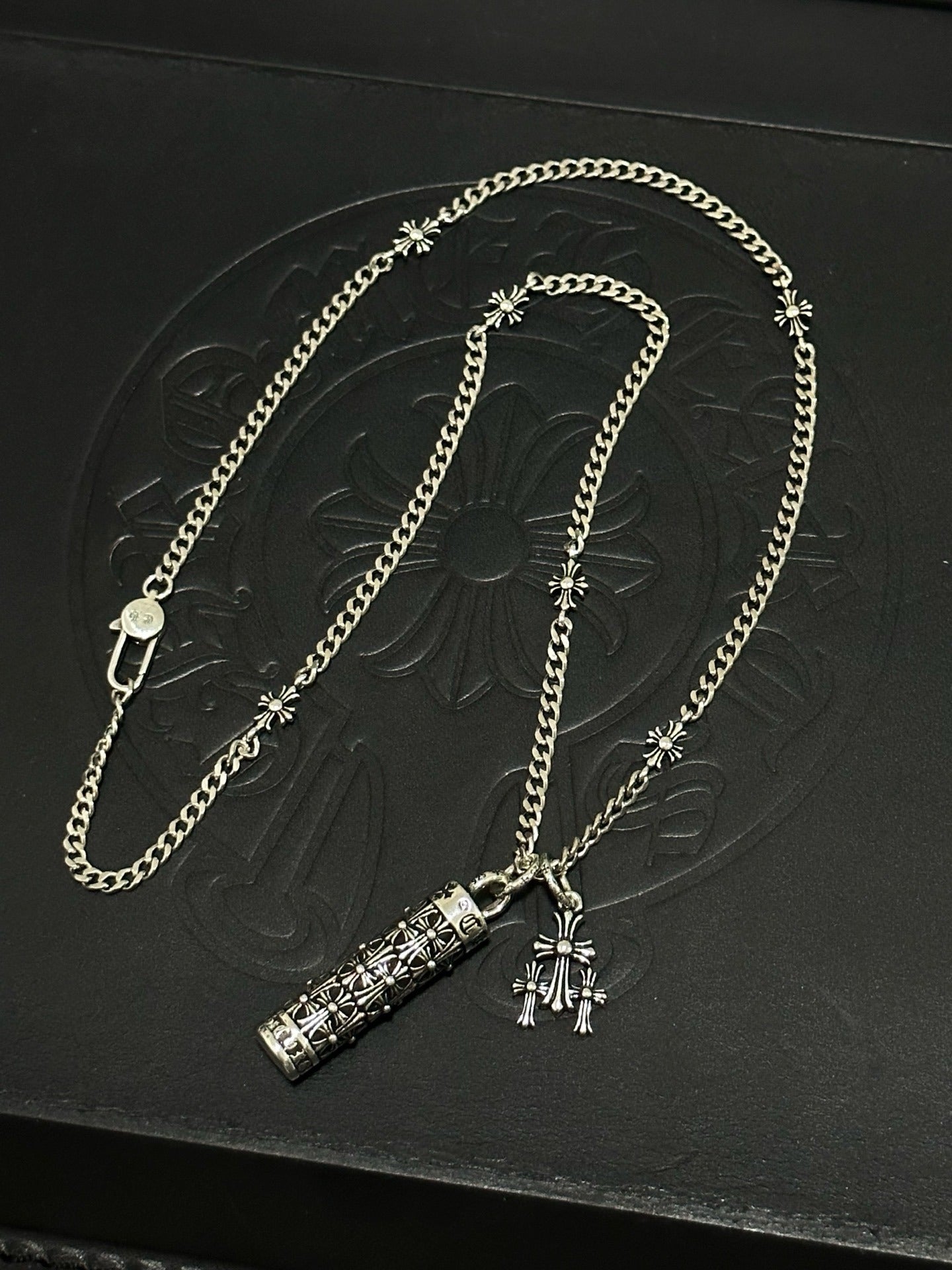 Chrome Hearts Sterling Silver Cross Necklace