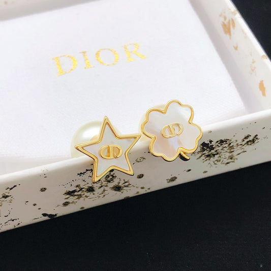 Dior Brass Clover Earrings