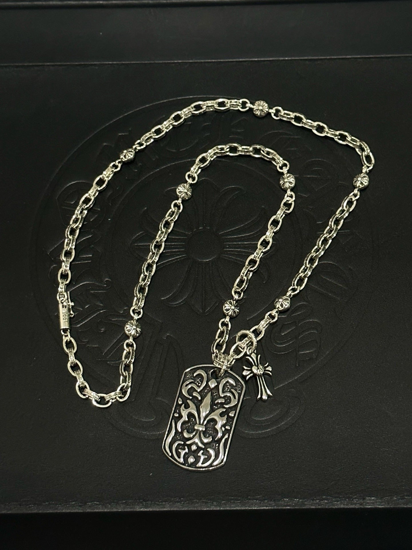 Chrome Hearts Sterling Silver Cross Necklace