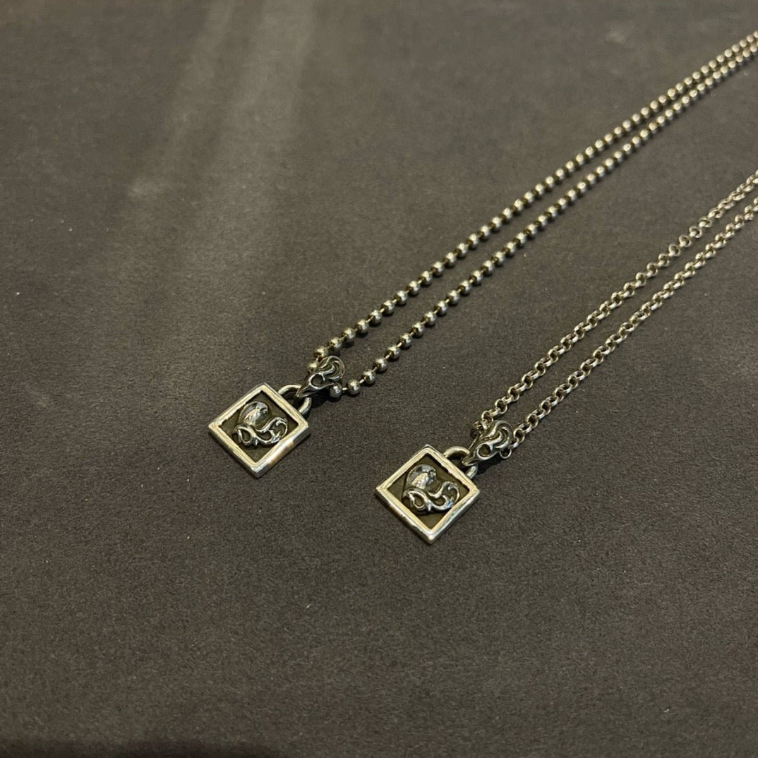Chrome Hearts Sterling Silver Heart Necklace