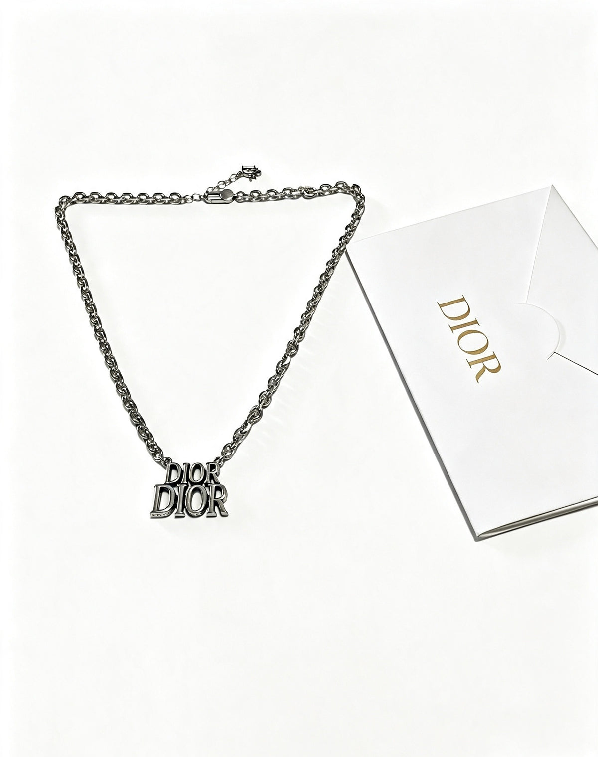 Dior Sterling Silver Chain Necklace